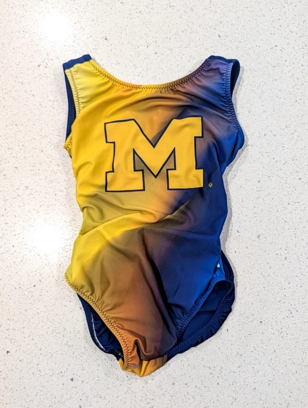 University of Michigan Wolverines Collegiate Foxy Foxy's CM 8 gymnastics Leotard
